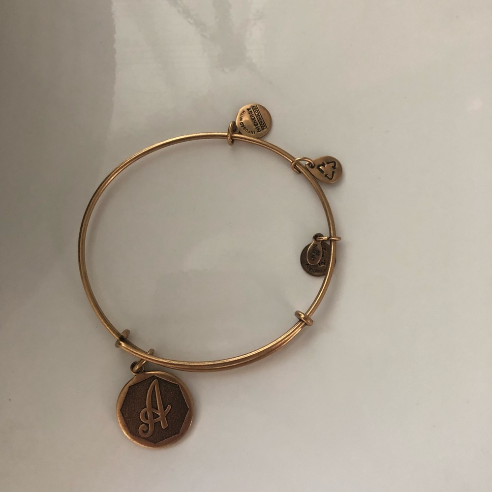 Alex and ani letter A bracelet